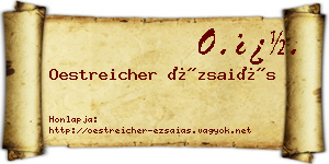 Oestreicher Ézsaiás névjegykártya